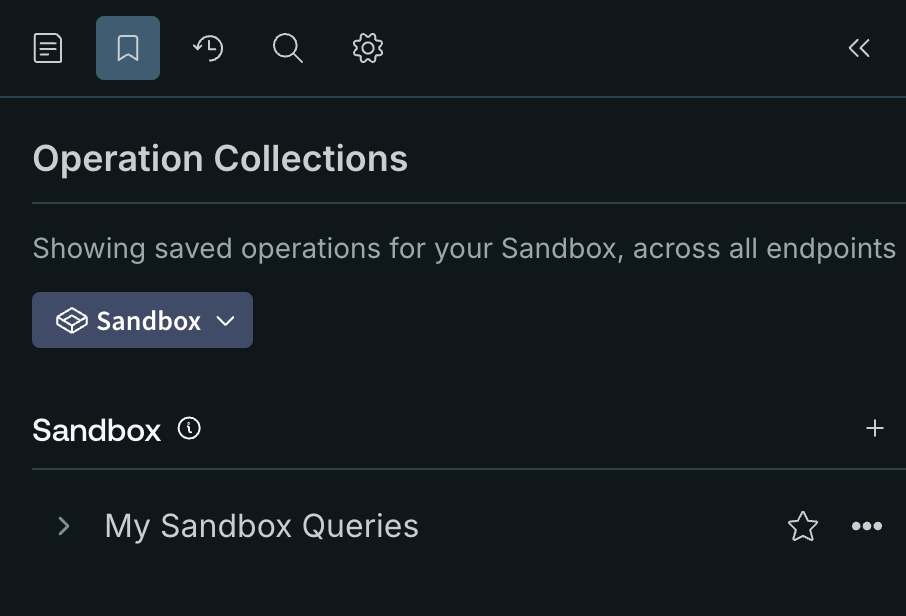 Operation collections in Apollo Sandbox